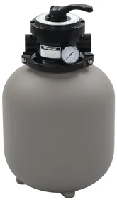vidaXL Zwembadzandfilter met 4-positie ventiel 350 mm grijs