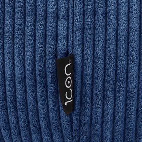 Icon Amara Jumbo Cord Square Footstool Bean Bag, Denim Blue