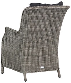 Tuinset 4 personen 100 cm Wicker Grijs Garden Collections Aberdeen/Brighton