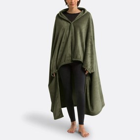 Fleece plaid met mouwen, recycled polyester, Javi