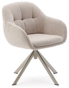 Kave Home Dorina Draaibare Eetkamerstoel Beige