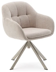 Kave Home Dorina Draaibare Eetkamerstoel Beige