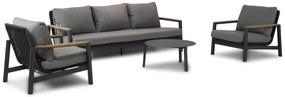 Stoel en Bank Loungeset Aluminium/Rope Grijs 5 personen Coco Ralph/Rimini