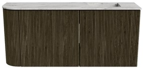 Mondiaz Joya DLux 90cm toiletmeubel ronding links shadow met wastafel faye rechts zonder kraangat glace
