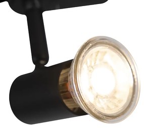 Railspot zwart voor 3-fase rail GU10 50mm - 3-Phase Jeany