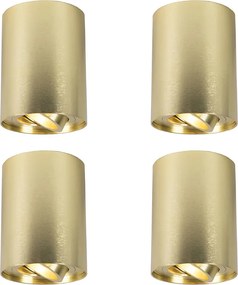 Set van 4 spots goud/messing draai- en kantelbaar - Rondoo up
