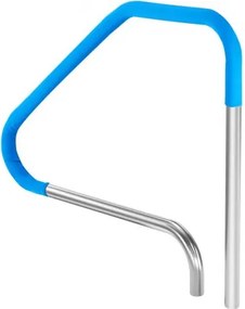 VEVOR zwembadleuning, 1165 x 42 x 935 mm handgreepboog, roestvrij staal (geprefabriceerd) voor binnen- en buitenbaden, zwembadinstap, roestvrije handgreep met blauwe handgreepafdekking en accessoires voor spa's, instaphulp