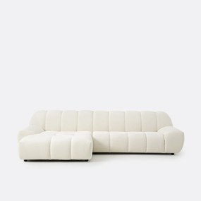 Hoekbank links, dik fluweel, Nuria