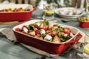 Staub Ceramique Ovenschaal 34 cm, Rechthoekig, Kersenrood - Ceramique - Staub