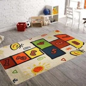 Kleden Multicolour Mani Textile  Hopscotch vloerkleed voor kinderen