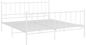vidaXL Bedframe metaal wit 200x200 cm