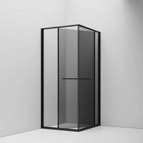 SaniGoods Harper douchecabine met schuifdeur 90x90x200cm zwart mat