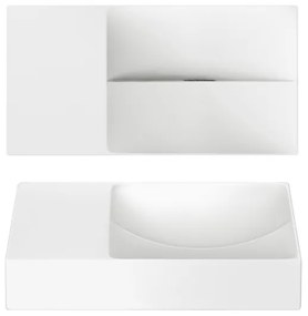 Clou Vale fonteinen keramiek fontein 38x19x7cm zonder kraangat links Wit mat CL/03.02161.L
