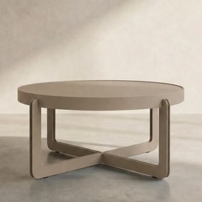 Zuiver Centre Round Beige Ronde Design Salontafel Beige - 68 X 68cm.