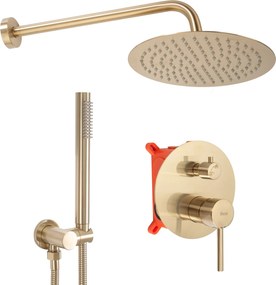 Inbouw regendoucheset Rea Lungo Gold Brush + BOX