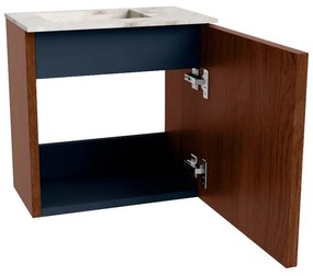 Mondiaz Joya DLux 40cm toiletmeubel ruby met wastafel faye links zonder kraangat frappe