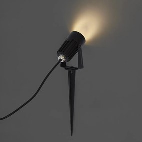 Moderne prikspot 12V zwart incl. LED IP67 - Voltaire Pico