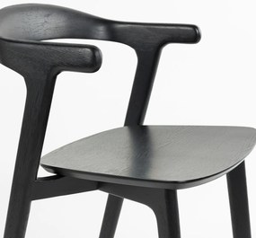 Zuiver Northwood Black Houten Eetkamerstoel Zwart Minimalistisch