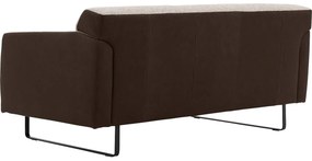 Goossens Excellent Bank Montreal bruin, leer, 2-zits, modern design
