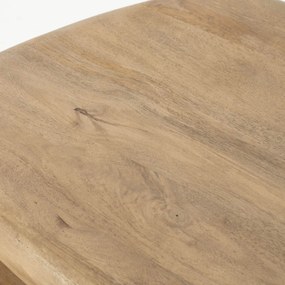 By-Boo Kabo Organische Salontafel Met Plateau Lichtbruin - 100 X 80cm.