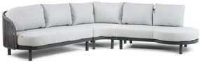 Hoek loungeset 5 personen Aluminium/rope Grijs  Santika Furniture Santika