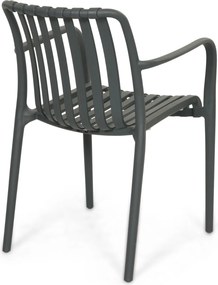 Tuinset 6 personen 205 cm Kunststof Grijs Domani Furniture Alba/Creta