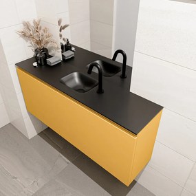 Mondiaz Olan 120cm toiletmeubel ocher met wastafel urban midden 1 kraangat