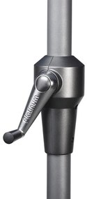Platinum Riva stokparasol 3 m. rond - Light Grey met voet en hoes