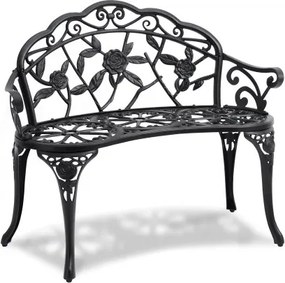 VEVOR Metalen tuinbank, terrasbank, 987 mm parkbank, draagvermogen 2118 kg, 3-persoons tuin- en parkbank met rugleuning en armleuningen, vintage bank voor tuin, park, tuin, veranda