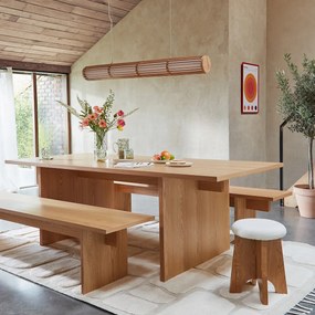 Rechthoekige eettafel met 8 couverts, Deling