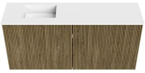 Mondiaz Joya 90cm toiletmeubel dusk met wastafel faye links 1 kraangat talc