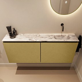 Mondiaz Ture DLux toiletmeubel 120cm oro met wastafel glace rechts zonder kraangat