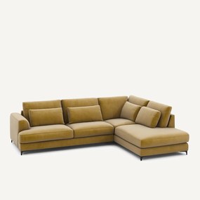 Omvormbare hoekbank rechts, fluweel, Marsile