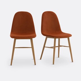 Set van 2 fluwelen stoelen, Polina