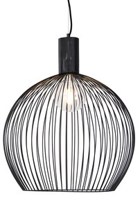 Smart ronde hanglamp zwart 50 cm incl. Wifi G95 - Dos