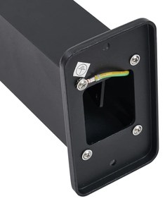 Moderne staande buitenlamp zwart 65cm met stopcontact IP44 - Baleno