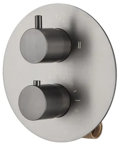Saniclear Iron inbouw regendouche rond met 30cm hoofddouche en muurarm verouderd ijzer - gunmetal