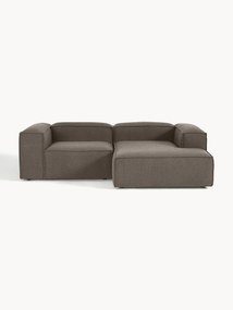 Modulaire hoekbank Lennon (3-zits) van bouclé