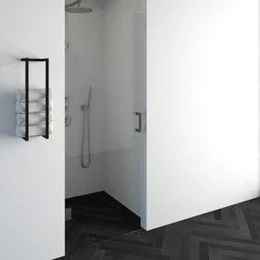 BRAUER Create Douchedeur - 80x200cm - profielloos - antikalk - 8mm veiligheidsglas - geborsteld RVS 4JC13-80G