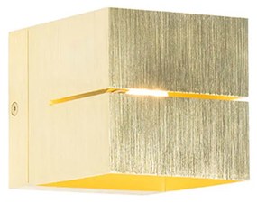 Smart wandlamp met dimmer goud 9,7 cm incl. Wifi G9 - Transfer Modern G9 vierkant Binnenverlichting Lamp