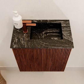 Mondiaz Joya DLux 40cm toiletmeubel ruby met wastafel faye rechts 1 kraangat lava