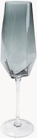 Handgemaakte champagneglazen Diamond, 6-delig