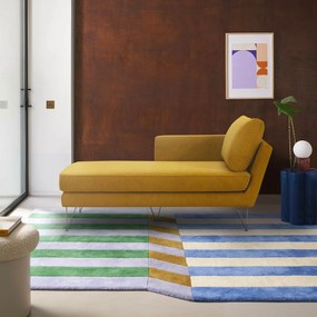 Longchair in fluweel Topim