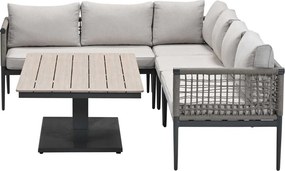 Garden Impressions Burela - Brugge lounge dining set 5-delig links - taupe