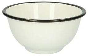 Schaal, emaille, zwart/wit,Ø 13,5 cm