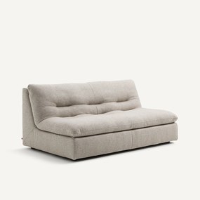 Modulaire 3-zitsbank in viscose met structuur en linnen, GIULIANO