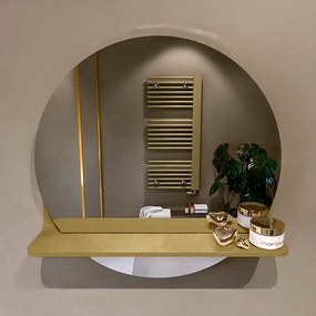 Mondiaz Spot spiegel rond Ø50cm met planchet plata