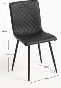4 Pak Rom Kunstlederen Stoelen