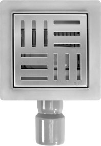 Lineaire afvoer REA CROSS Brush Steel 12x12