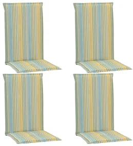 vidaXL Tuinstoelkussens 4 st met print 120x50x3 cm meerkleurig
